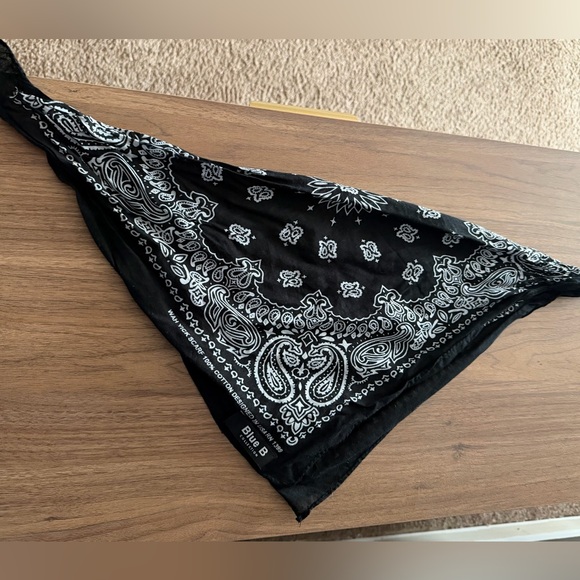 Blue B Rhinestone Bandana - Picture 7 of 8